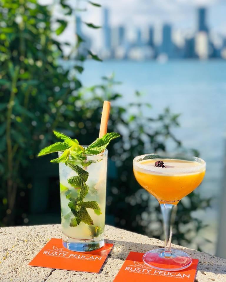 The Rusty Pelican Restaurant Boat Dock Key Biscayne